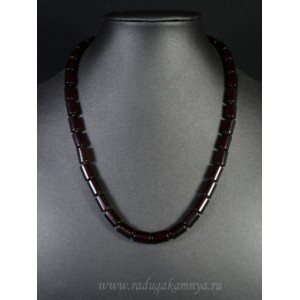 Бусы янтарные цилиндр 7*10мм вишня, 47см Бусы янтарные цилиндр 7*10мм вишня, 47см