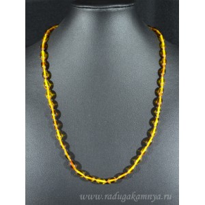 Бусы янтарые рис 6*9мм медовый 2, 53см