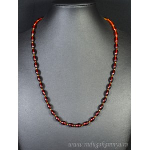 Бусы янтарые рис 6*9мм радуга лимонно-вишневый, 54см