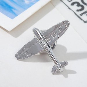 Значок "Самолёт", цвет серебро