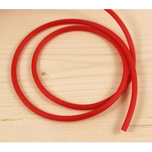 Трубочка пластик полая 3мм КРАСНАЯ, 1м