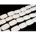 Бусины из агата белого (иск.) прямоугольник 30*21мм, 39см, 13 бусин