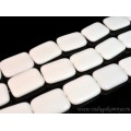Бусины из агата белого (иск.) прямоугольник 40*30мм, 40см, 10 бусин