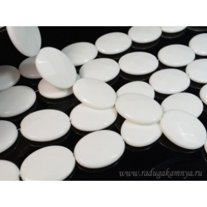 Бусины из агата белого (иск.) овал гр.40*30мм, 40см, 10 бусин Бусины из агата белого (иск.) овал гр.40*30мм, 40см, 10 бусин