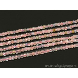 Бусины из берилла кубик гр.4мм, 39см, 103 бусины