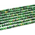 Бусины из тигрового глаза гуммигут кубик 8мм, цвет изумрудный 38см, 45 бусин,