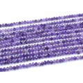 Бусины из аметиста рондель с гранями 7мм, 39см, 75 бусин