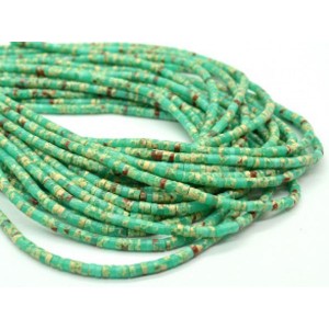 Бусины из варисцита (иск.) диски 4мм, цвет бирюзовый, 39см, 170 бусин