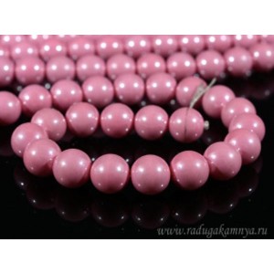 Бусины из майорки шарик 12мм цвет малиновый, 40см, 34 бусины