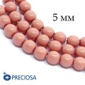 Жемчуг хрустальный Preciosa Maxima 5 мм Salmon Rose 10 штук Чехия