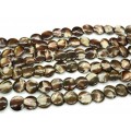 Бусины из перламутра круг 18*18мм, цвет шоколадный, 40см, 26 бусин