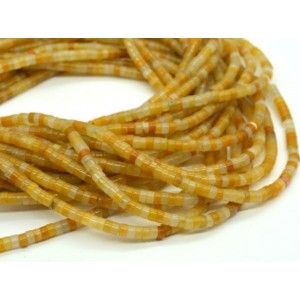 Бусины из кварца диски 4мм цвет желтый, 38см, 155 бусин