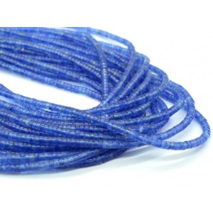 Бусины из кварца диски 4мм цвет танзанит, 38,5см, 165 бусин