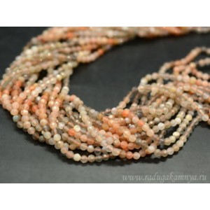 Бусины из беломорита шарик гр.3,3мм, 38,5см, 116 бусин