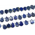 Бусины из лазурита афганского капля 13*17мм, 19см, сет 14 бусин