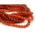Нитка сердолик шарик 8мм гладкий