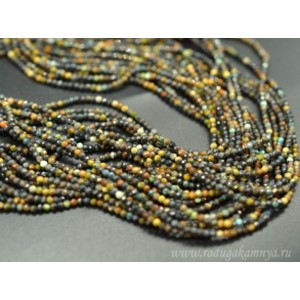 Бусины из хризоколлы шарик гр.2мм, 39см, 204 бусины