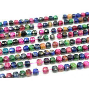 Бусины из тигрового глаза гуммигут кубик 10мм, цвет микс 38см, 39 бусин, Бусины из тигрового глаза гуммигут кубик 10мм, цвет микс 38см, 39 бусин,