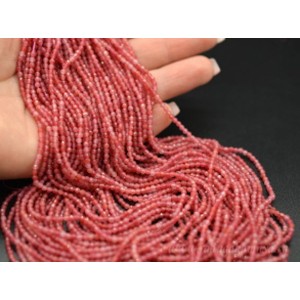 Бусины из турмалина розового искусственного шарик гр.2,2мм, 38см, 163 бусин Бусины из турмалина розового искусственного шарик гр.2,2мм, 38см, 163 бусин