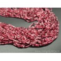Бусины из турмалина розового искусственного шарик гр.2,3мм, 38см, 175 бусин