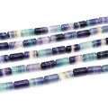 Бусины из флюорита цилиндр 8*16мм, 19,5см, сет 12 бусин