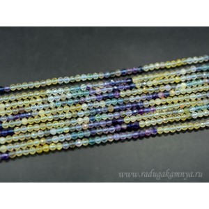 Бусины из флюорита шарик гр.4мм, 38,5см, 103 бусины