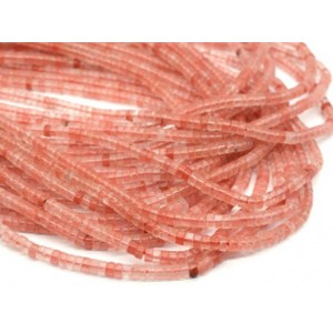Бусины из халцедона искусственного диски 4мм цвет розовый, 39см, 160 бусин