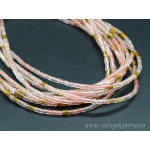 Бусины из халцедона искусственного цилиндр 2*4мм, 38см, 80 бусин