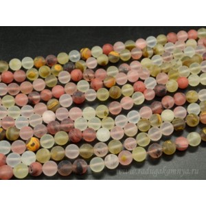 Бусины из халцедона искусственного шарик 10мм матовый, 37,5см, 36 бусин