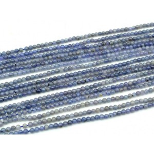 Бусины из танзанита шарик 3,5мм, 38см, 113 бусин