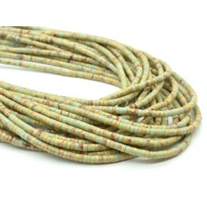 Бусины из варисцита (иск.) диски 4мм, цвет голубой, 39см, 170 бусин