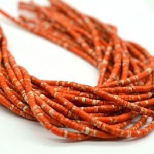 Бусины из варисцита (иск.) диски 4мм, цвет оранжевый, 38см, 165 бусин