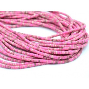 Бусины из варисцита (иск.) диски 4мм, цвет розовый яркий, 39см, 165 бусин