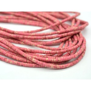 Бусины из варисцита (иск.) диски 4мм, цвет розовый, 39см, 165 бусин