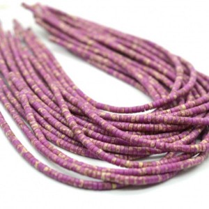 Бусины из варисцита (иск.) диски 4мм, цвет сиреневый, 39см, 165 бусин