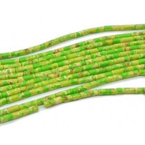 Бусины из варисцита (иск.) цилиндр 4*13мм, цвет салатовый, 39см, 30 бусин Бусины из варисцита (иск.) цилиндр 4*13мм, цвет салатовый, 39см, 30 бусин