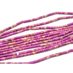 Бусины из варисцита (иск.) цилиндр 4*13мм, цвет сиреневый, 39см, 30 бусин Бусины из варисцита (иск.) цилиндр 4*13мм, цвет сиреневый, 39см, 30 бусин
