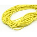 Бусины из каучука Африканские диски 4мм*0,4-1мм, цвет желтый, 45см