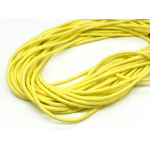 Бусины из каучука Африканские диски 4мм*0,4-1мм, цвет желтый, 45см