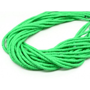 Бусины из каучука Африканские диски 4мм*0,4-1мм, цвет зеленый 1, 42см