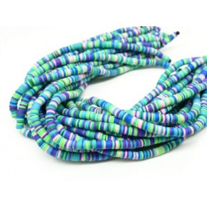 Бусины из каучука Африканские диски 6мм*0,9-1,2мм, цвет ассорти, 36см