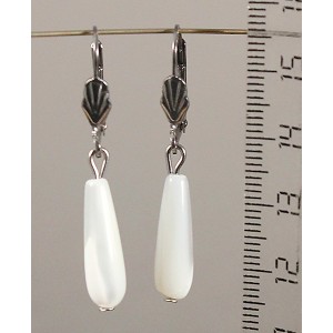 Серьги из перламутра, капли 20мм
