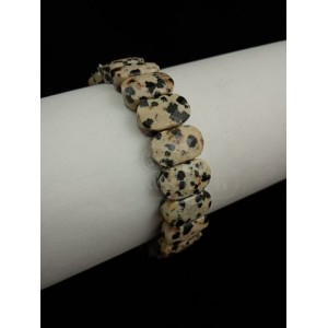 Браслет яшма  далматиновая огранка  (размер звена 14*9 мм)