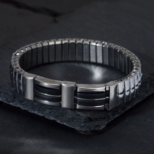 Браслет мужской "Каркас" тьма, цвет чёрный, цвет серебристый, d=6,5