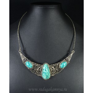 Колье амазонит, 46см.