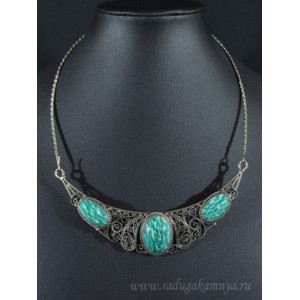 Колье амазонит, 47см.