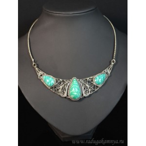 Колье амазонит, 47см.