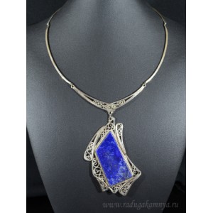 Колье лазурит , 62*87мм, 50см.