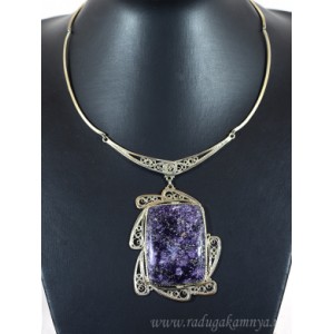 Колье флюорит, 55*71мм, 47см.