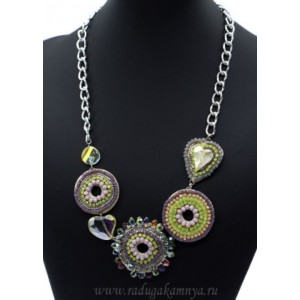 Колье из циркона "Мадлен" цвет ассорти 1, 50см